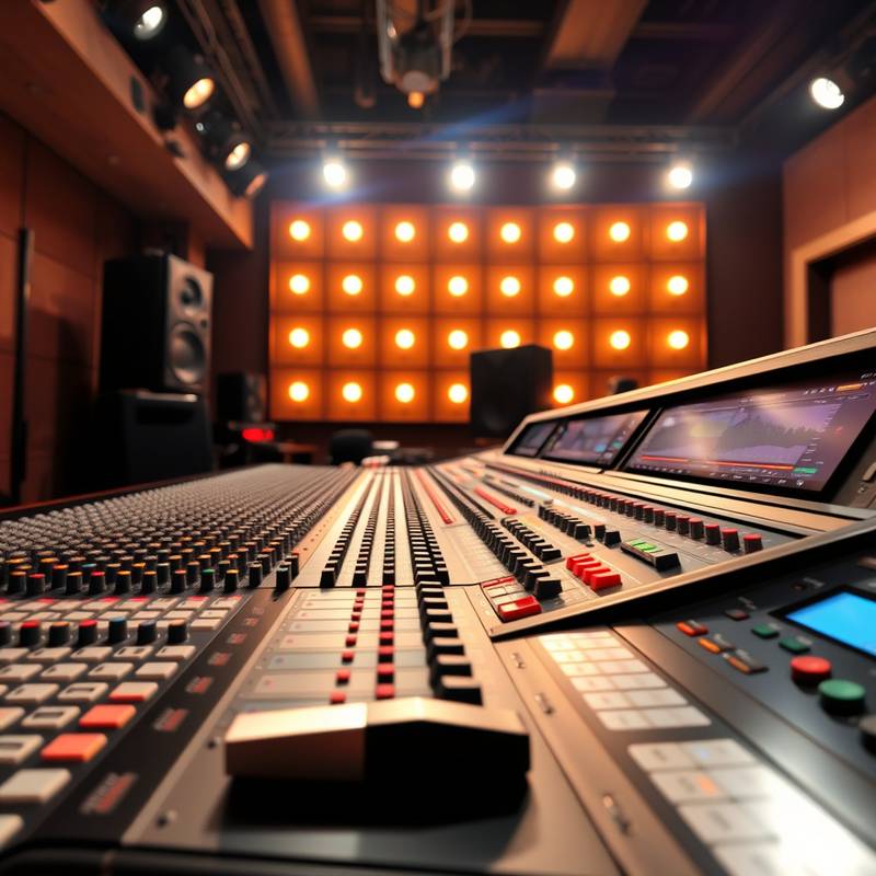 Console d'enregistrement audio professionnelle