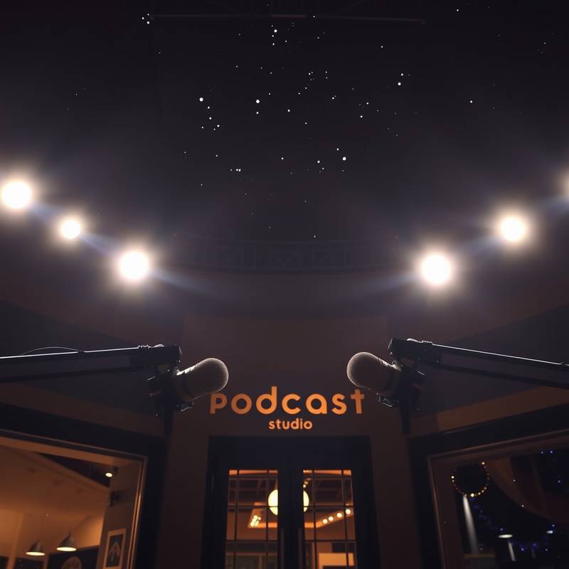 Façade de Studio de Podcast Étoile