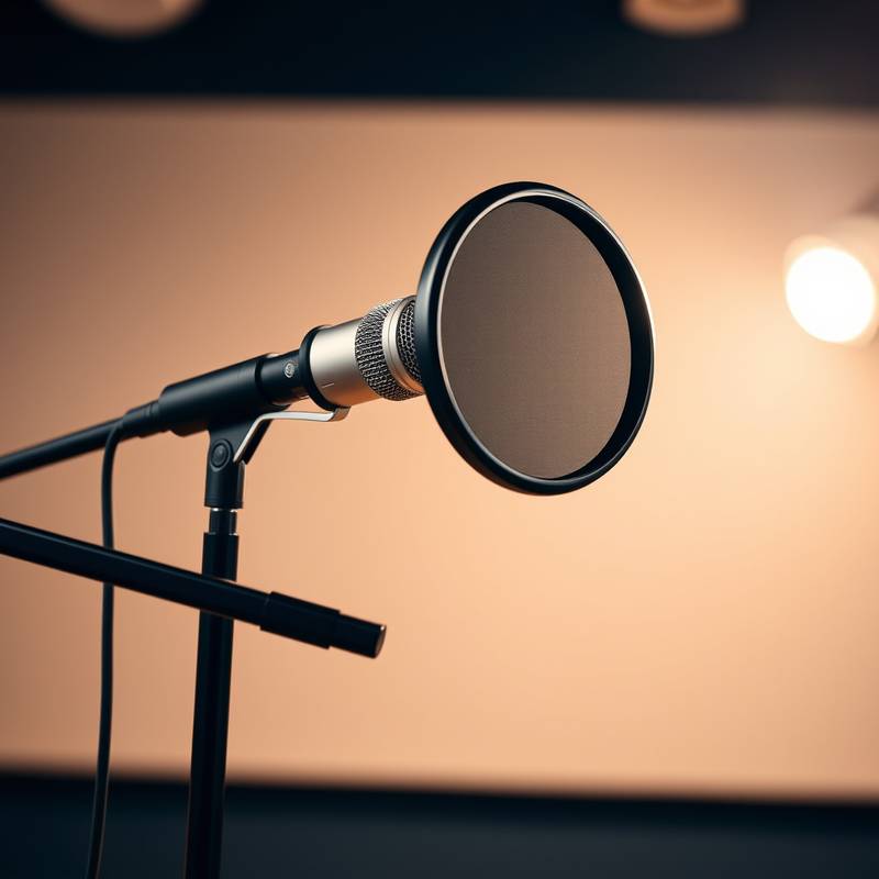 Microphone professionnel pour l'enregistrement de podcasts